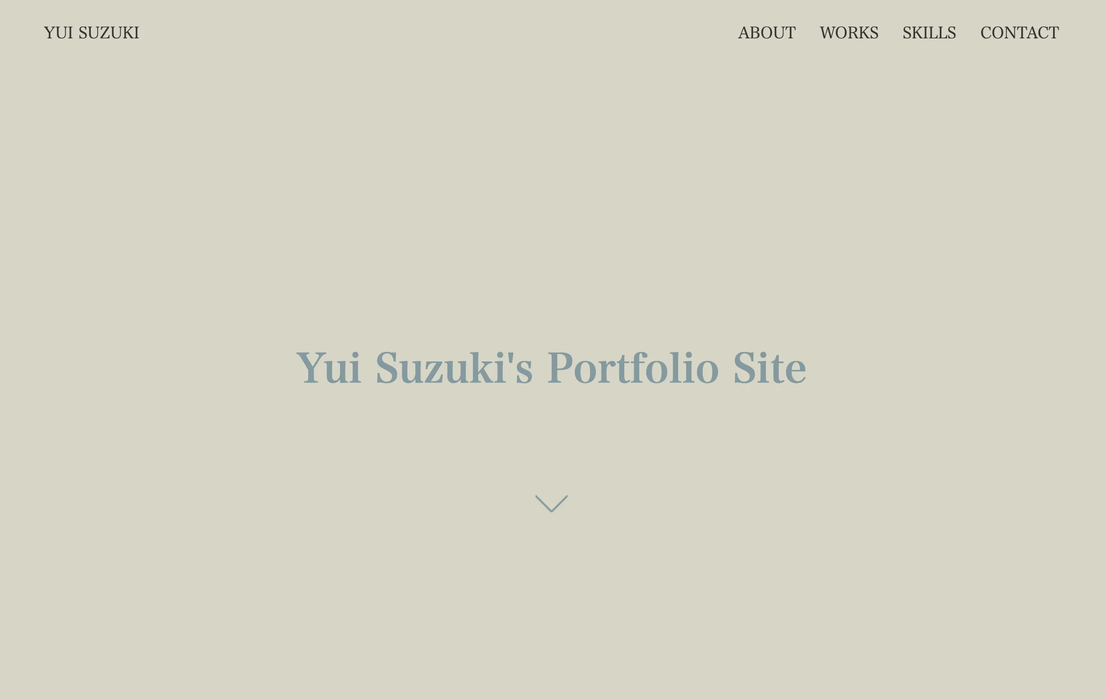 旧ポートフォリオサイトの画面